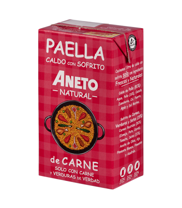 Caixa de Caldo per a Paella de Carn i Verdures 1L (6 briks)