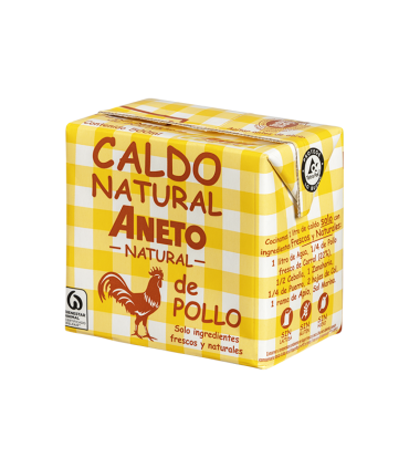 Caixa de 6 briks de 500 ml de Caldo de Pollastre