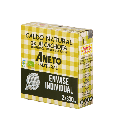 Caixa de Caldo de Carxofa Ecològica 330ml (12 briks)