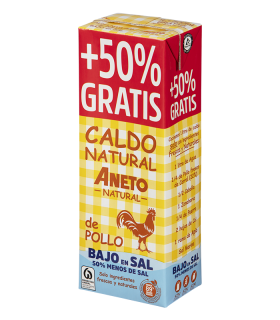 Caldo de Pollo Bajo en Sal - 10L + 50% Gratis