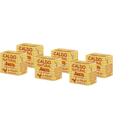 Caixa de 6 briks de 500 ml de Caldo de Pollastre