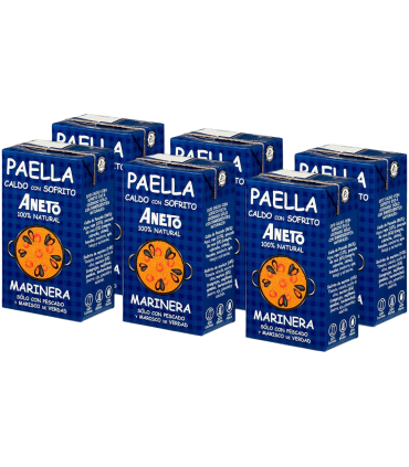 Caixa de Caldo per a Paella Marinera 1L (6 briks)