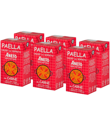 Caixa de Caldo per a Paella de Carn i Verdures 1L (6 briks)
