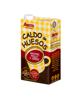 Brou d’ossos de vedella, pollastre i porc - Caixa 6 x 1 L