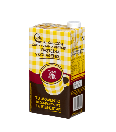 Caldo de huesos de vacuno, pollo y cerdo - Caja 6 x 1 L